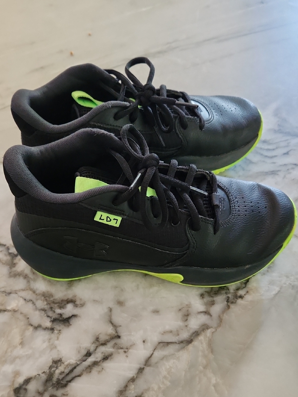 Under Armour Black Sneakers with Neon Green Highlights LD7